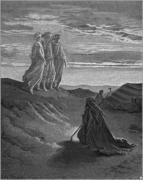 Abraham et les anges Gustave Dorè